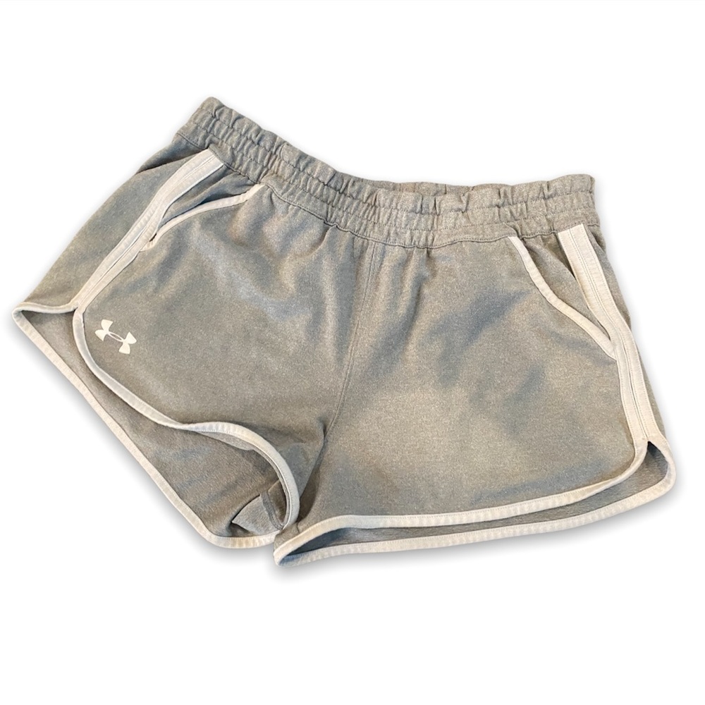 Under Armor high waisted grey under armor sweat shorts